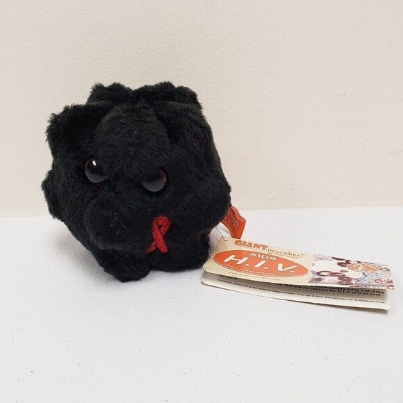 Giant Microbes 4" AIDS HIV Black Virus Plush - Picture 1 of 8